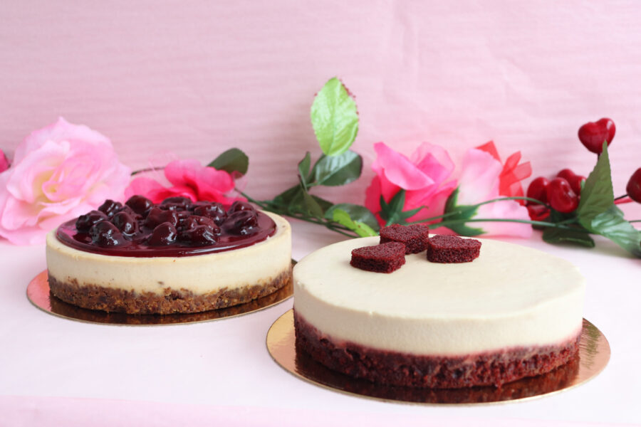 Red Velvet and Cherry Cheesecake at Sophie Sucree Vegan Bakery in Montreal