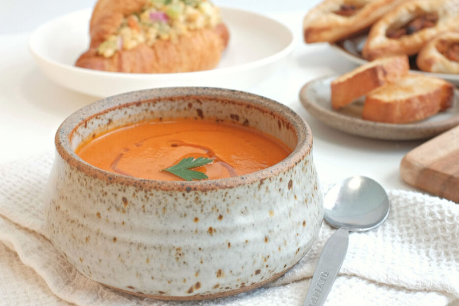 Roasted Tomato Soup at Sophie Sucree Vegan Bakery in Montreal