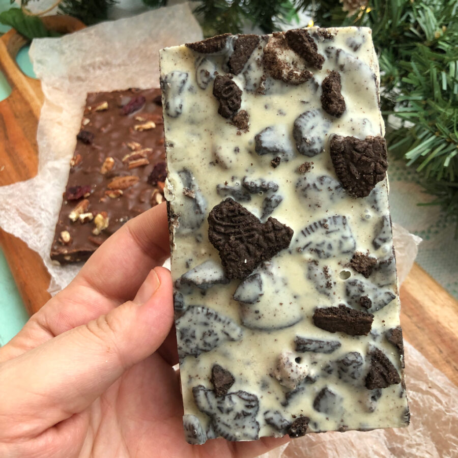 decadent White Chocolate Cookies 'N' Cream Bar at Sophie Sucree as part of the Holiday Menu